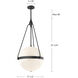 Alora Mood Harmony Pendant Ceiling Light in Matte Black, Clear Water Glass
