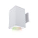 Cube Arch White Sconce Wall Light in Flood, 90, Color Changing, Towards Wall