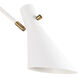 Spyder 1 Light 5.75 inch White and Natural Brass Wall Sconce Wall Light, Single Arm