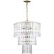 Tranquility 9 Light 20 inch Polished Brass Pendant Ceiling Light in Clear Beveled Acrylic tapers