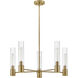 Shea LED 28 inch Lacquered Brass Chandelier Ceiling Light