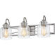 Bartley 3 Light 24 inch Brushed Nickel Bath Light Wall Light