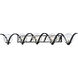 Curlicue 5 Light 49.25 inch Black and Polished Nickel Bath Vanity Wall Light