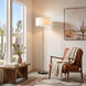 Scallop 61 inch 14 watt Satin Nickel Floor Lamp Portable Light