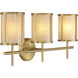 Camden 3 Light 24 inch Warm Brass Bath Wall Light