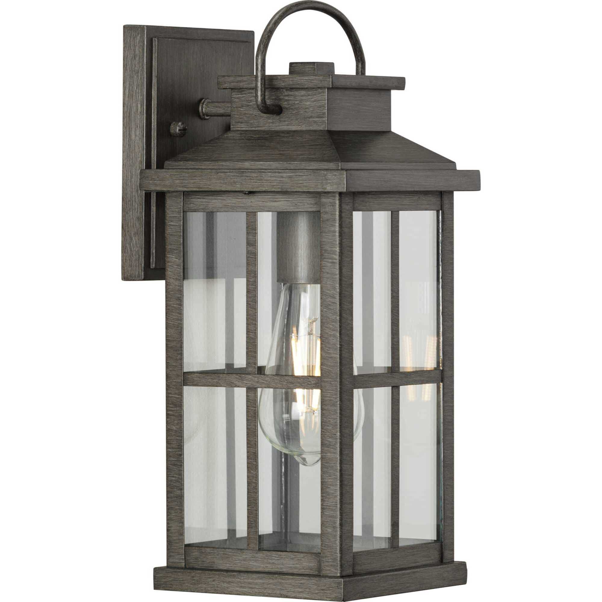 Williamston 1 Light 14 inch Antique Pewter Outdoor Wall Lantern, Medium
