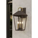 Bayra 3 Light 21 inch Painted Legacy Brass and Dark Bronze Outdoor Wall Lantern