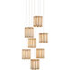 Daze 7 Light 16.5 inch Antique Brass Multi-Drop Pendant Ceiling Light