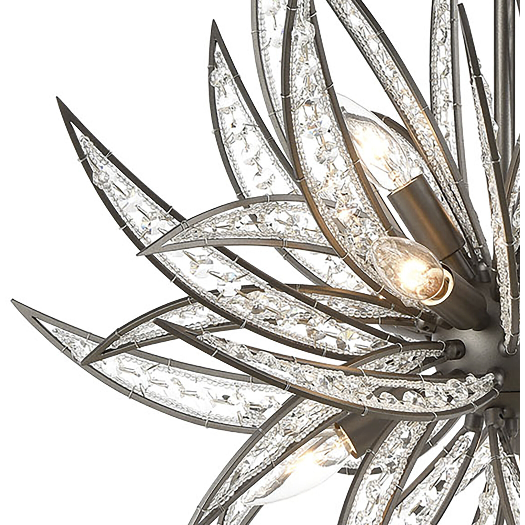 Naples 8 Light 26 inch Dark Graphite Chandelier Ceiling Light