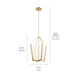 Calters LED 21 inch Champagne Gold Foyer Pendant Ceiling Light