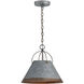 Alvin 1 Light 13.75 inch Antique Galvanized Pendant Ceiling Light