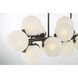 Vino Island Light Ceiling Light in Dark Bronze, White Etched Alabaster Glass