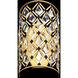 Windsor 2 Light 10 inch French Gold and Matte Black Wall Sconce Wall Light