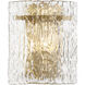 Brookstreet Wall Sconce Wall Light in Legacy Brass, Clear Handmade Glass
