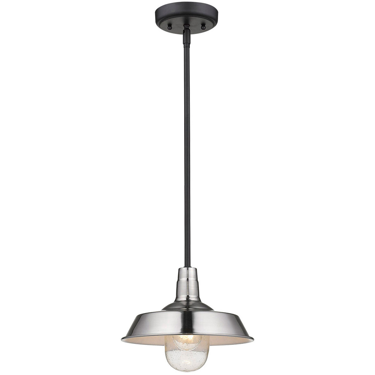 Burry 1 Light 10 inch Satin Nickel Exterior Convertible Pendant