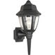 Capi 1 Light 18 inch Black Outdoor Wall Sconce
