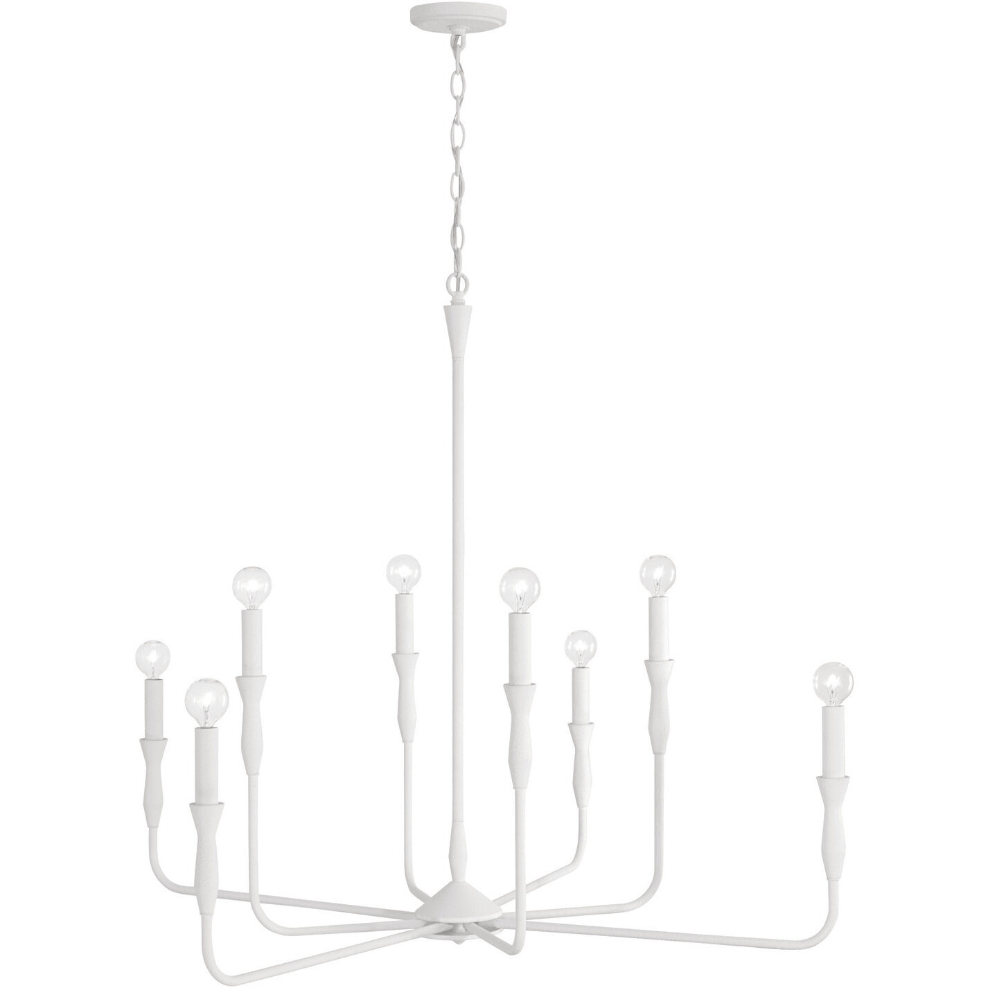 Paloma 8 Light 41 inch Textured White Chandelier Ceiling Light