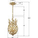 Broche Pendant Ceiling Light in Antique Gold