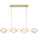 Zill LED 48.03 inch Lily Gold Island Chandelier Ceiling Light
