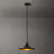 Lodi LED 13 inch Matte Black and Walnut Pendant Ceiling Light
