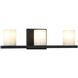 Lindy 3 Light 18 inch Matte Black Wall Sconce Wall Light