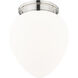 Gideon 1 Light 12.5 inch Polished Nickel Flush Mount Ceiling Light