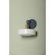 Aston 1 Light 7.75 inch Aged Brass/Slate Blue Wall Sconce Wall Light