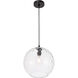 Gibson 1 Light 12 inch Black Pendant Ceiling Light