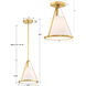 Fulton 1 Light 9.25 inch Antique Gold Semi Flush Ceiling Light