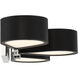 Side Step LED 24 inch Coal With Polished Nichel High Bath Light Wall Light