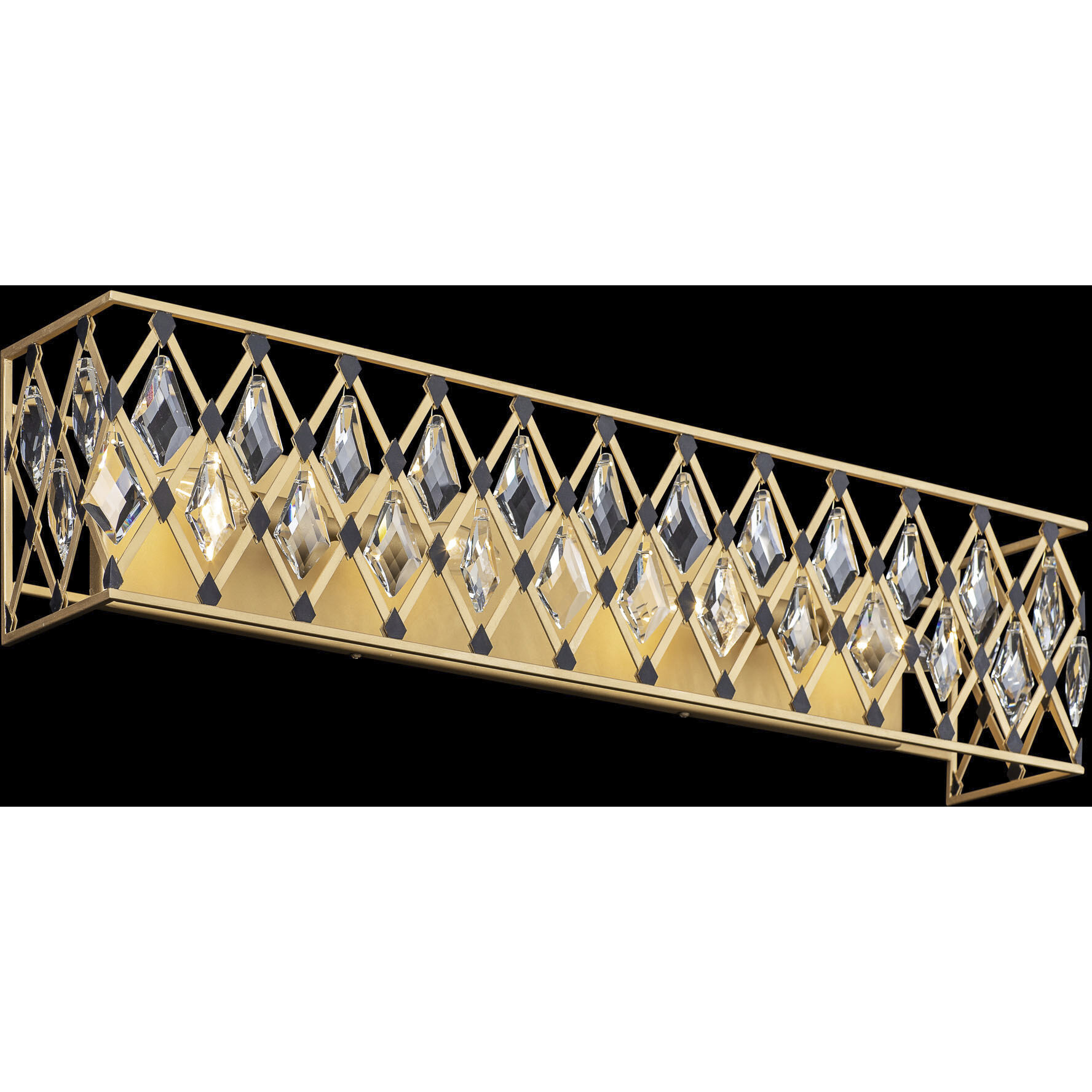 Windsor 4 Light 31 inch French Gold and Matte Black Bath Vanity Light Wall Light