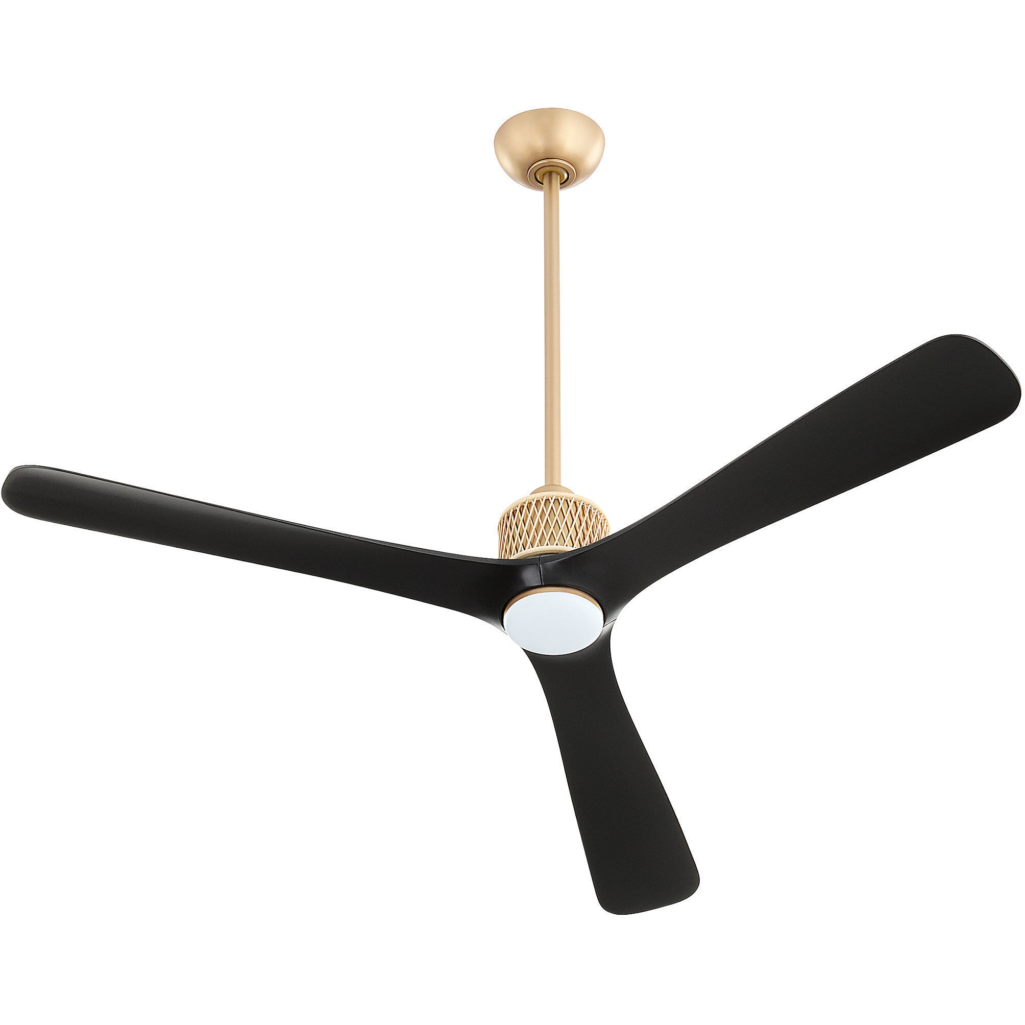 Shamal 60 inch Aged Brass with Matte Black Blades Ceiling Fan