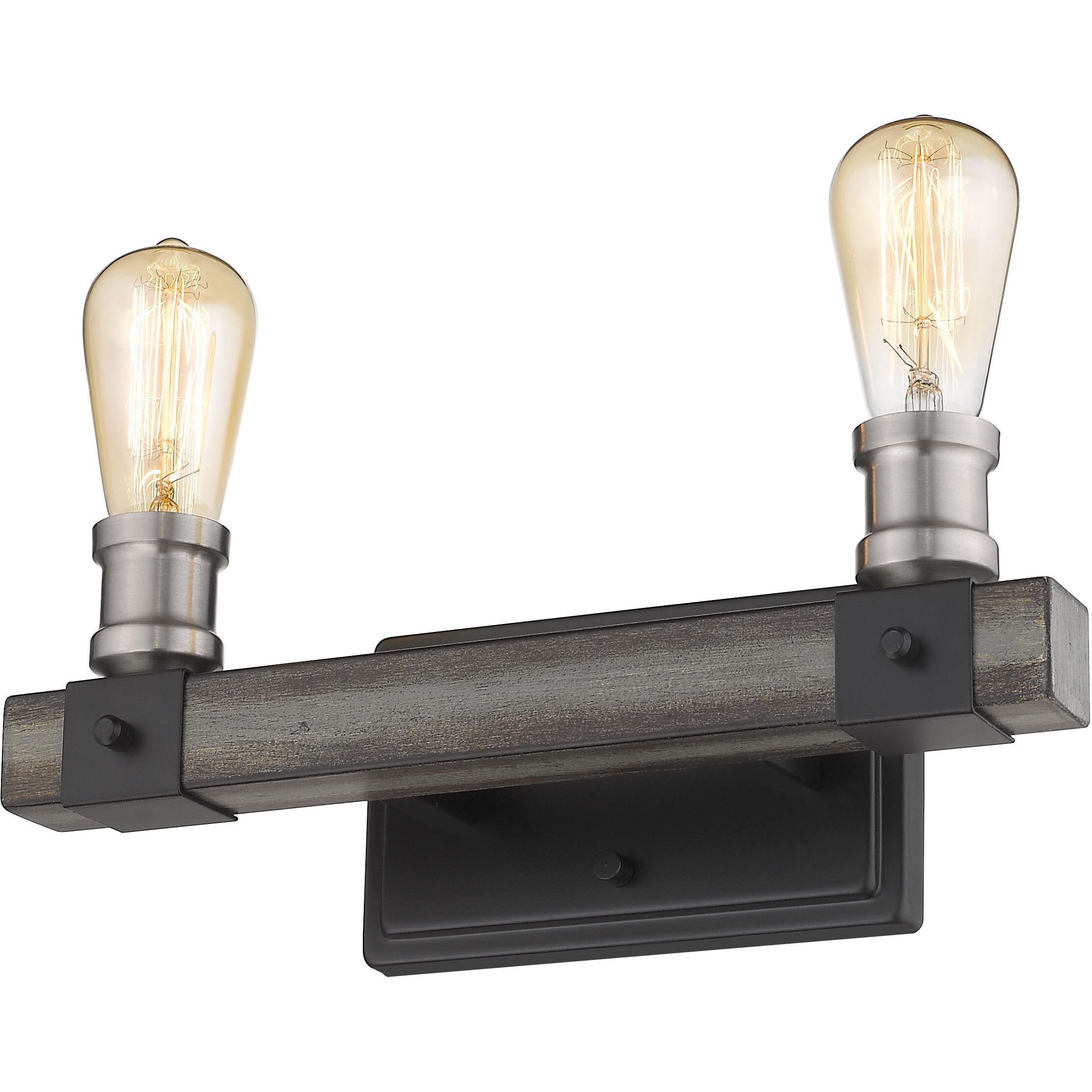 Kirkland 2 Light 14 inch Ashen Barnboard Vanity Wall Light