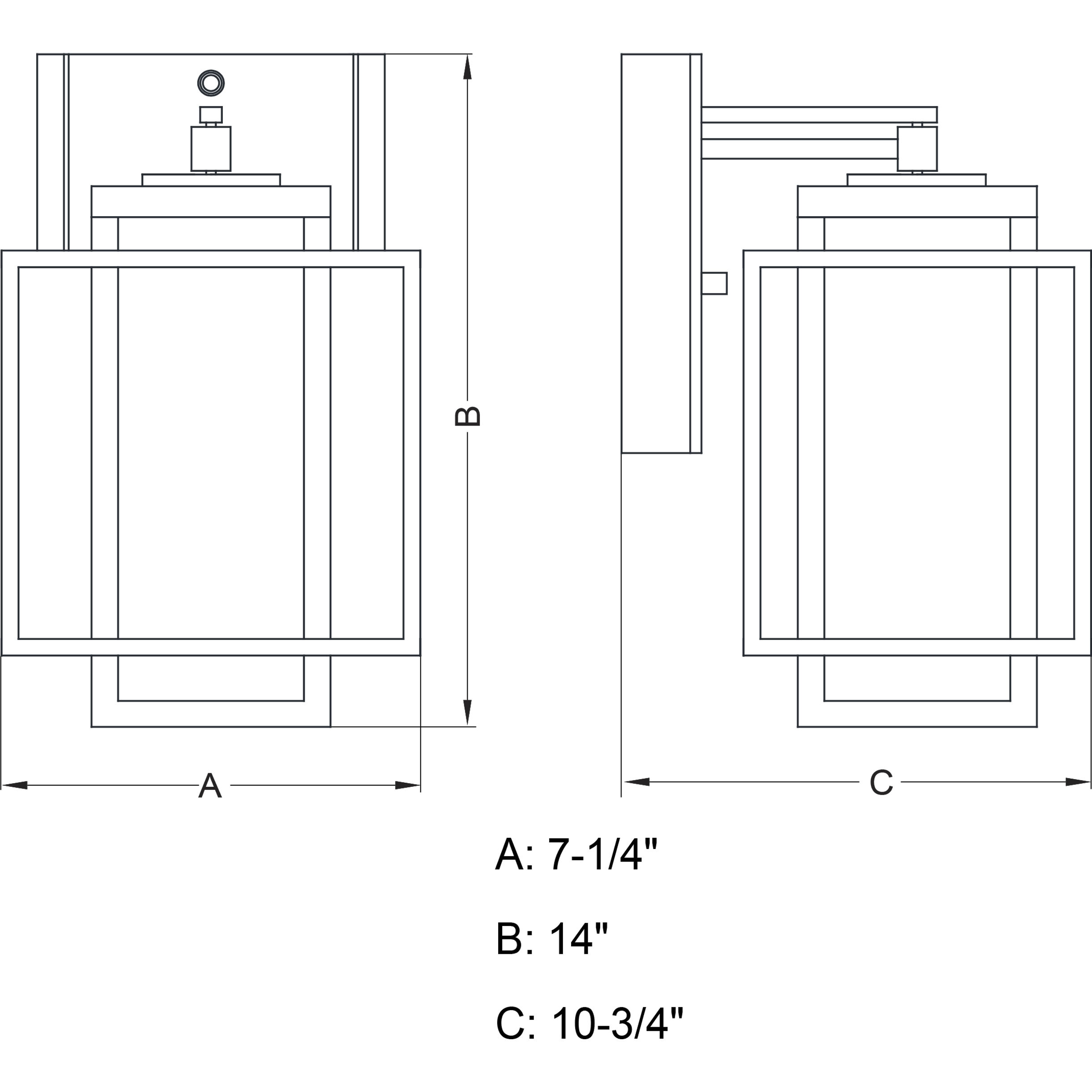 Hyde Park LED 14 inch Espresso Bronze Outdoor Wall