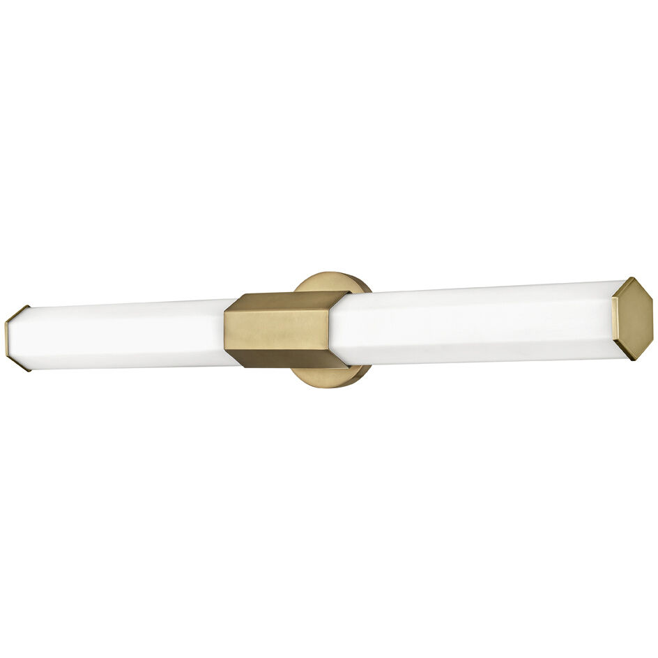 Facet LED 32 inch Heritage Brass Vanity Light Wall Light, Vertical