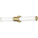Facet LED 32 inch Heritage Brass Vanity Light Wall Light, Vertical