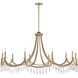 Kameron 10 Light 60 inch Warm Brass Chandelier Ceiling Light