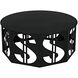 Dollar 39 X 39 inch Matte Black Coffee Table
