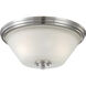 Pittman 2 Light 14 inch Brushed Nickel Flush Mount Ceiling Light