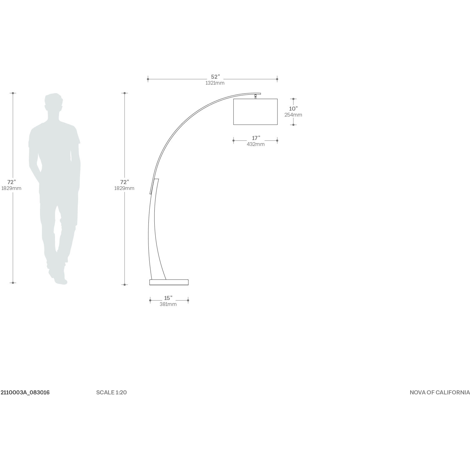 Plimpton 72 inch 100.00 watt Espresso and Brushed Nickel Arc Floor Lamp Portable Light