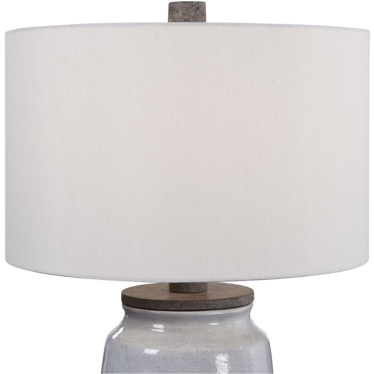 Dimitri 28 inch 150 watt Light Blue Crackle Glaze and Aged Charcoal Table Lamp Portable Light