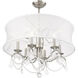 Newcastle 6 Light 24 inch Brushed Nickel Chandelier Ceiling Light