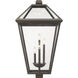 Talbot 4 Light 33.75 inch Oil Rubbed Bronze Outdoor Post Mount Fixture