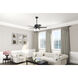 Crystal Peak 44 inch Matte Black with Dark Gray Oak/Greyed Walnut Blades Ceiling Fan