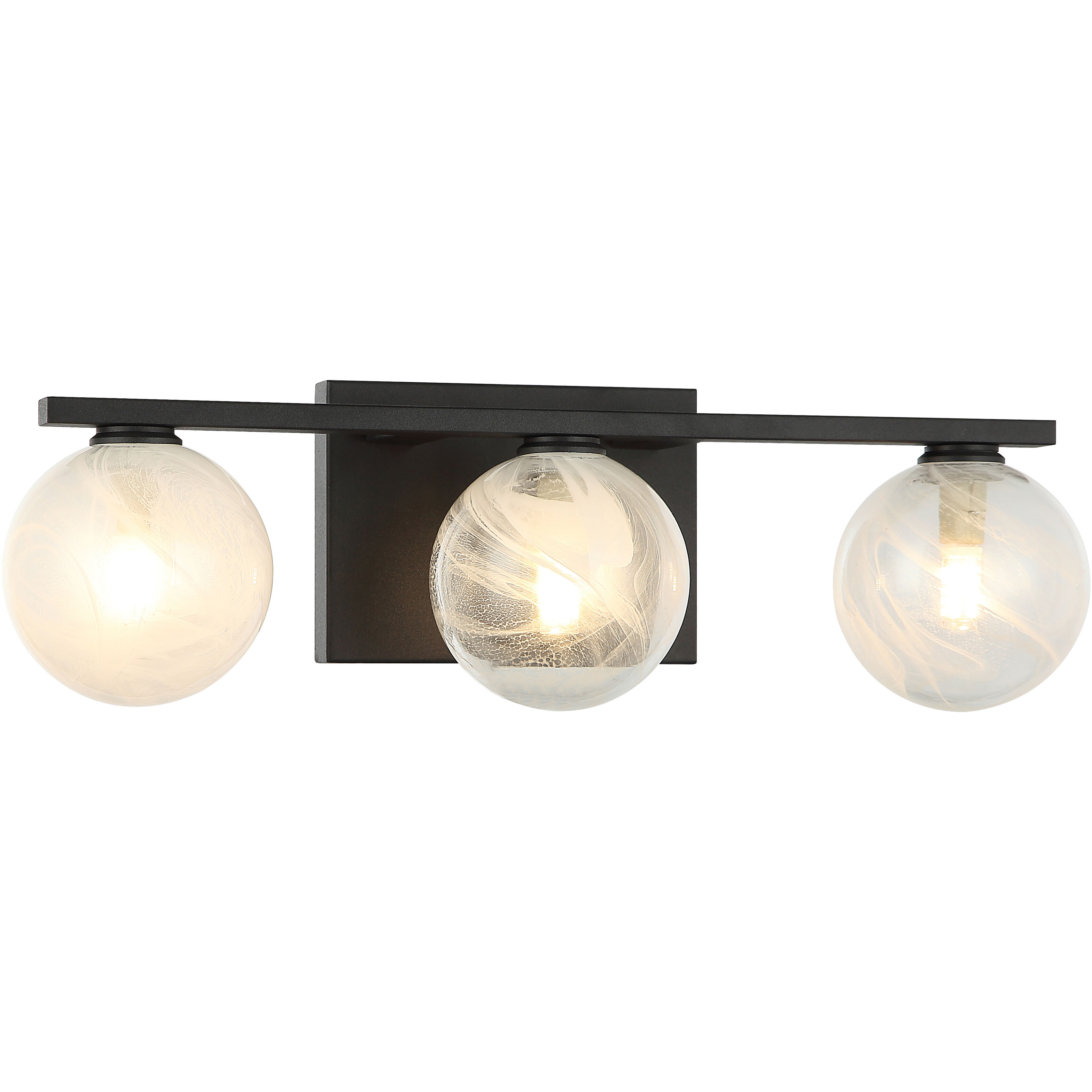 Nimbus 3 Light 16.75 inch Matte Black Wall Sconce Wall Light