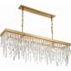 Winfield 6 Light 49 inch Antique Gold Linear Chandelier Ceiling Light