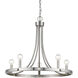 Sawyer 5 Light 25 inch Satin Nickel Chandelier Ceiling Light