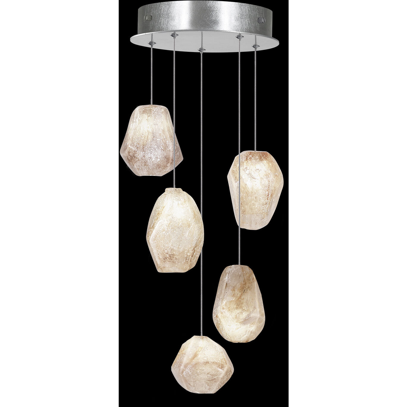 Natural Inspirations 5 Light 12 inch Silver Pendant Ceiling Light