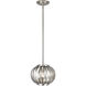 Moundou 1 Light 8 inch Brushed Nickel Pendant Ceiling Light