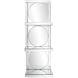Triplex 14 inch Clear Mirrored Wall Shelf